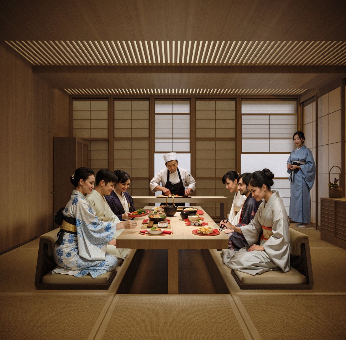 Kaiseki dining room interior