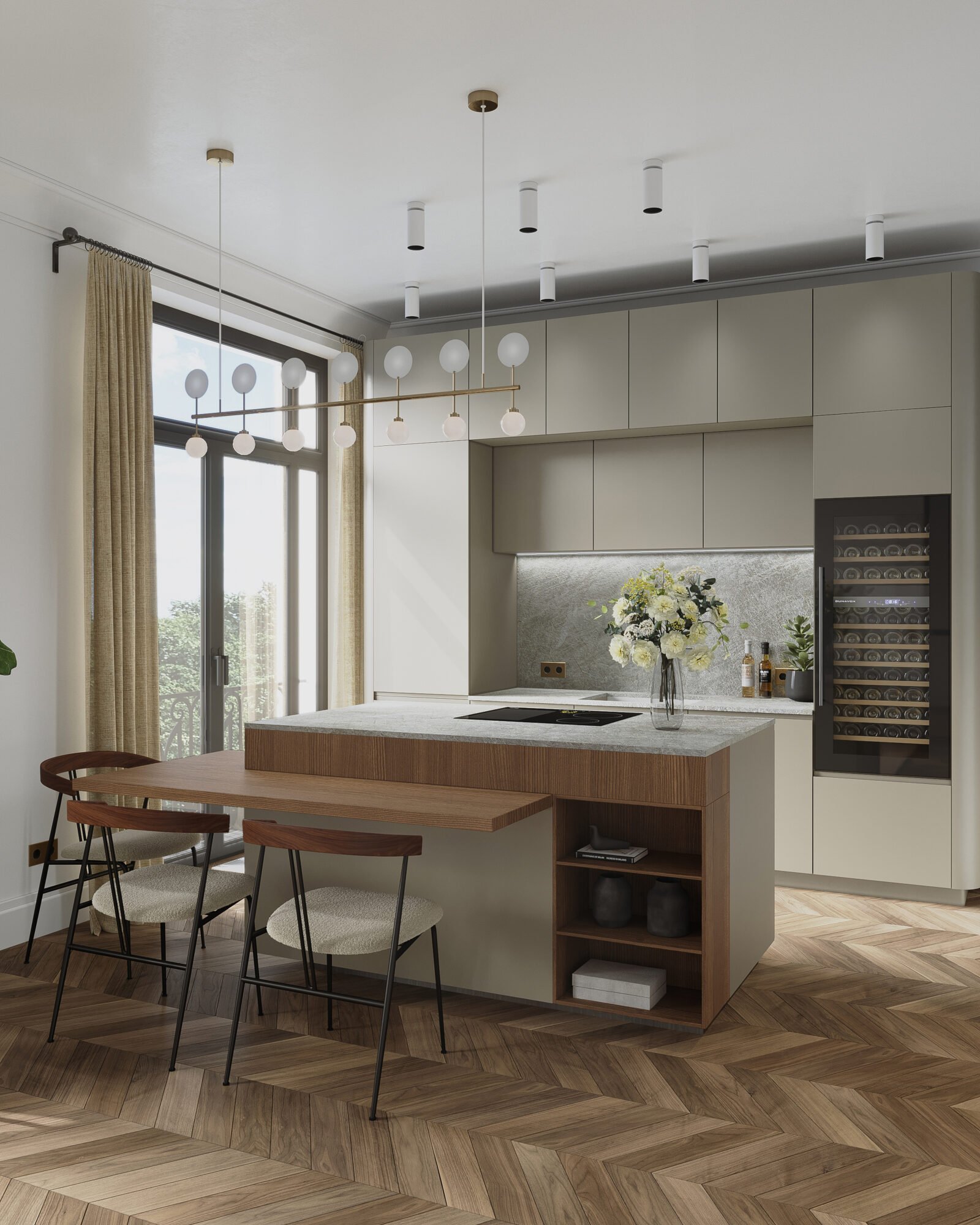MMZ Spires, kitchen interior