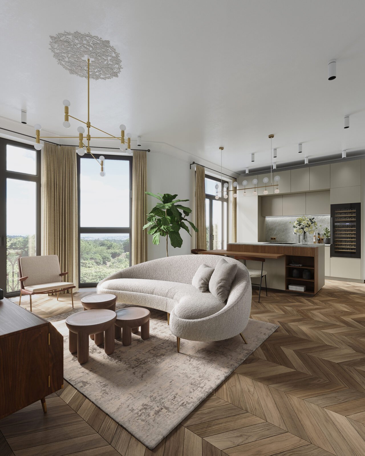 MMZ Spires, living room interior